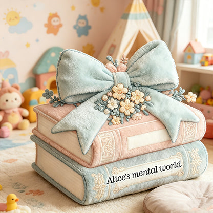 Personalized Storybook Dreams Pillow with Custom Name, Reading Lover Throw Cushion, Gift for Book Lovers & Cozy Room Decor