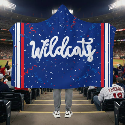 Personalized Yarn Name Hooded Blanket With Fleece Throw Blanket With Team Name Game Day Essential