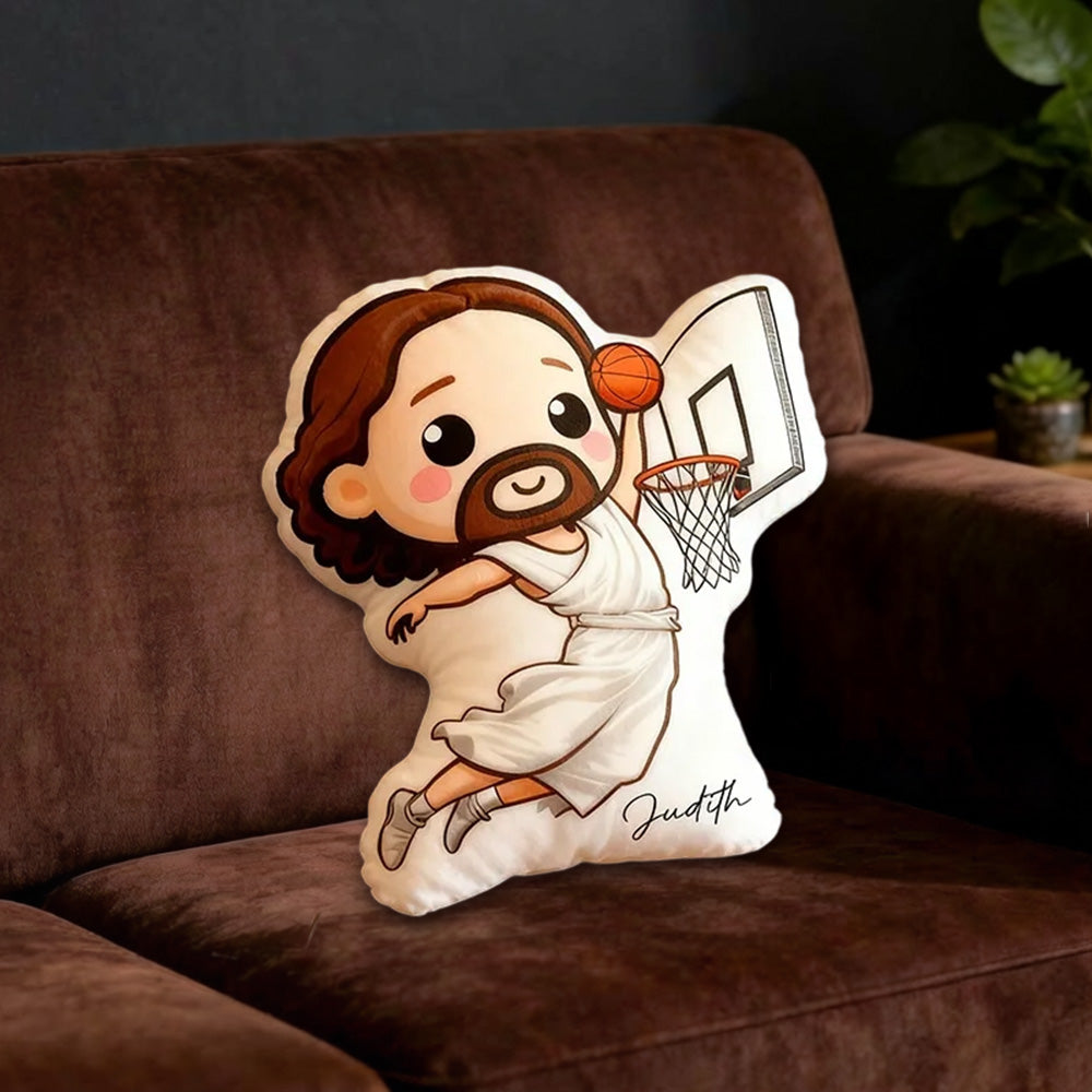 Custom Jesus Basketball Pillow – Inspirational and Fun Gift for Kids