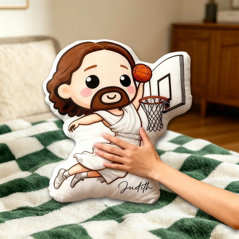 Custom Jesus Basketball Pillow – Inspirational and Fun Gift for Kids