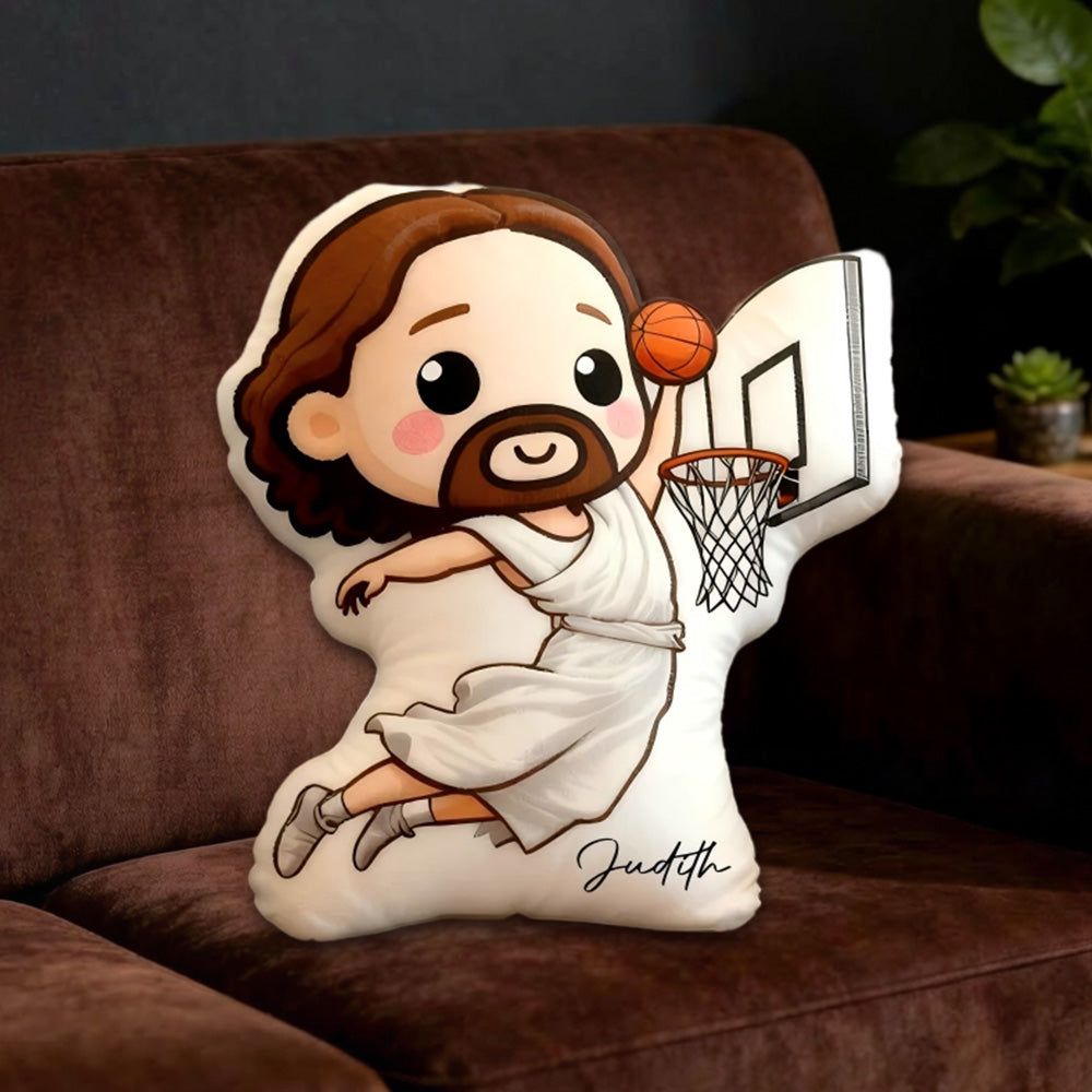 Custom Jesus Basketball Pillow – Inspirational and Fun Gift for Kids