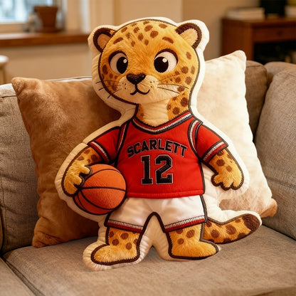 Custom Basketball Pillow with Personalized Name and Jersey Number