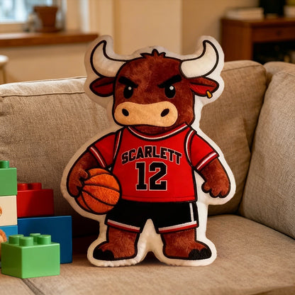 Custom Basketball Pillow with Personalized Name and Jersey Number