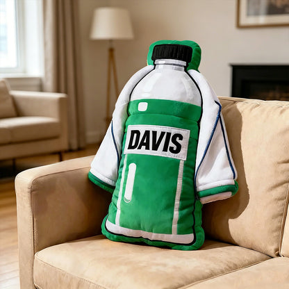 Personalized Sports Bottle Pillow with Custom Name – Team Colors for Players & Coaches