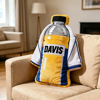Personalized Sports Bottle Pillow with Custom Name – Team Colors for Players & Coaches