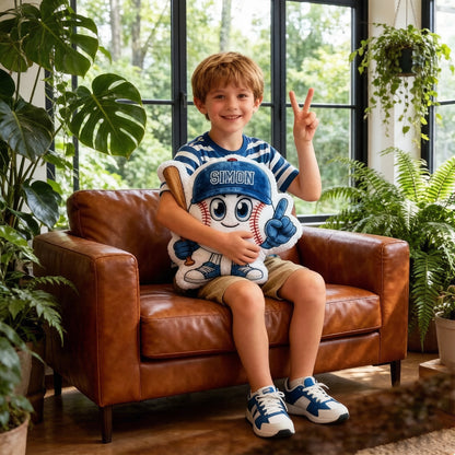 Custom Baseball Pillow with Personalized Name for Kids and Fans