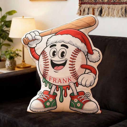 Christmas Baseball Pillow with Name – Perfect Holiday Keepsake