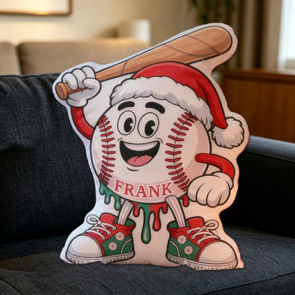 Christmas Baseball Pillow with Name – Perfect Holiday Keepsake