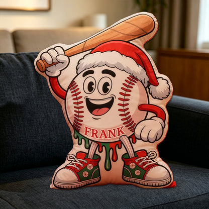 Christmas Baseball Pillow with Name – Perfect Holiday Keepsake