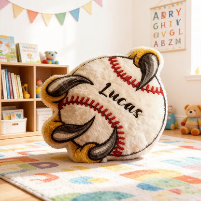 Fierce Claw Baseball Pillow – Personalized with Name, Perfect Gift for Kids & Sports Lovers