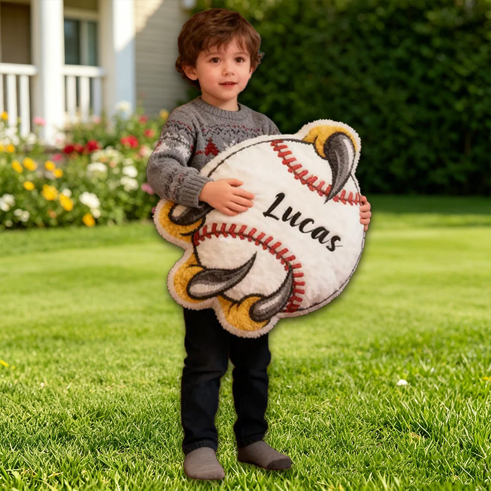 Fierce Claw Baseball Pillow – Personalized with Name, Perfect Gift for Kids & Sports Lovers