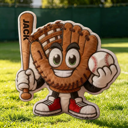 Custom Baseball Glove Pillow with Name – Perfect Gift for Kids and Athletes