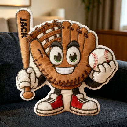 Custom Baseball Glove Pillow with Name – Perfect Gift for Kids and Athletes