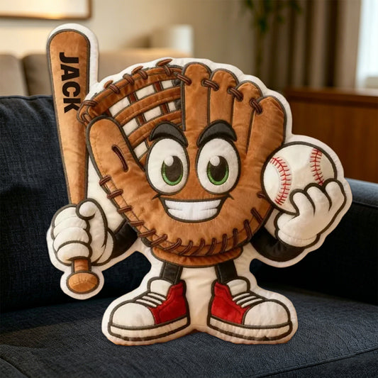 Custom Baseball Glove Pillow with Name – Perfect Gift for Kids and Athletes