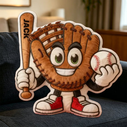 Custom Baseball Glove Pillow with Name – Perfect Gift for Kids and Athletes