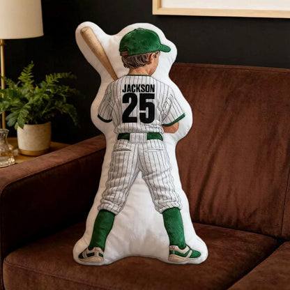 Personalized Baseball Jersey Pillow – Fun Gift for Players and Sports Lovers