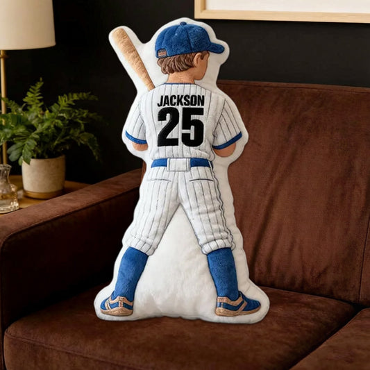 Personalized Baseball Jersey Pillow – Fun Gift for Players and Sports Lovers