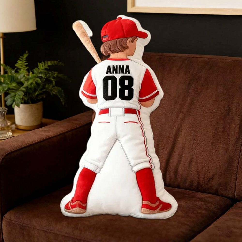 Personalized Baseball Jersey Pillow – Fun Gift for Players and Sports Lovers