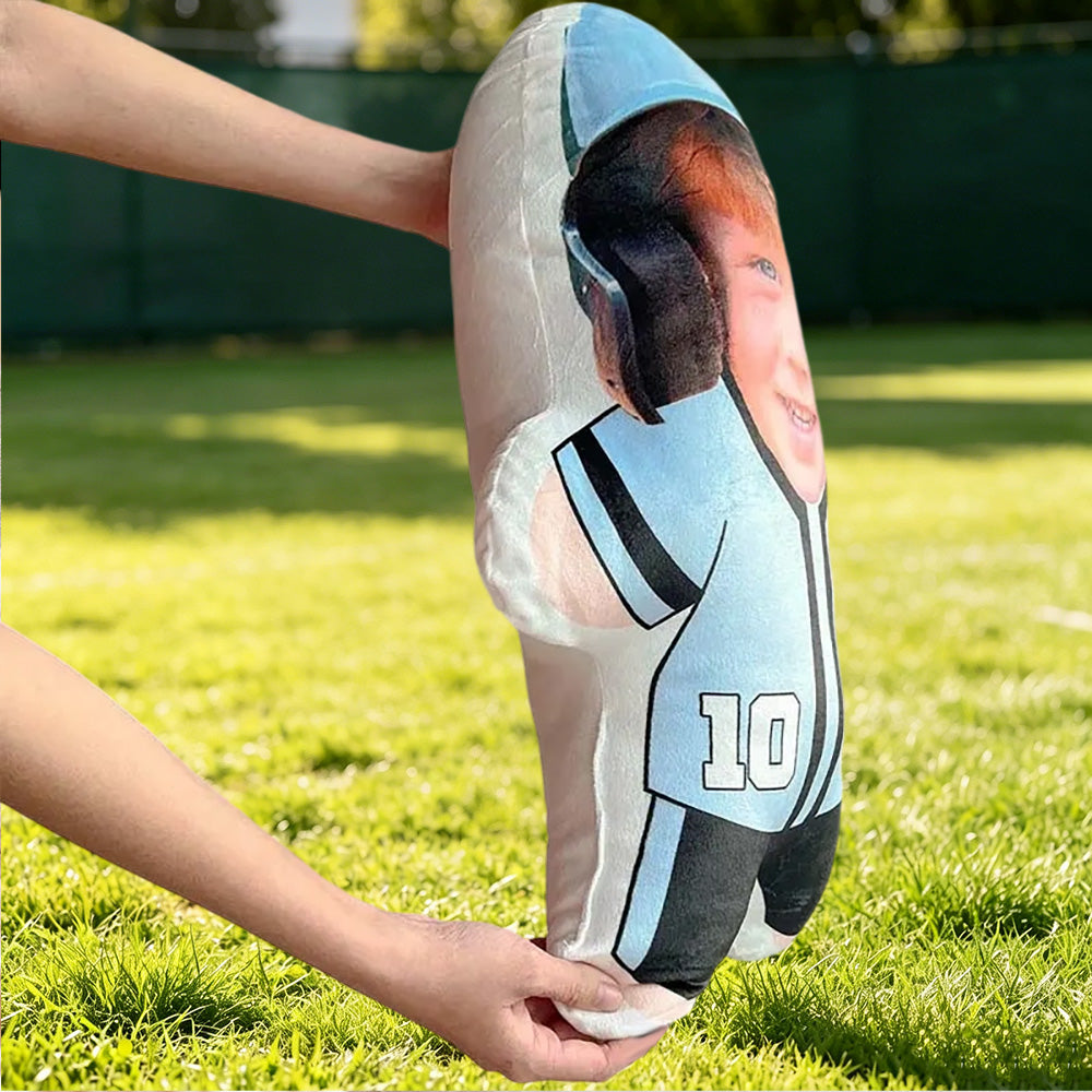 Personalized Baseball Photo Pillow with Custom Face – Funny Custom Shaped Pillow