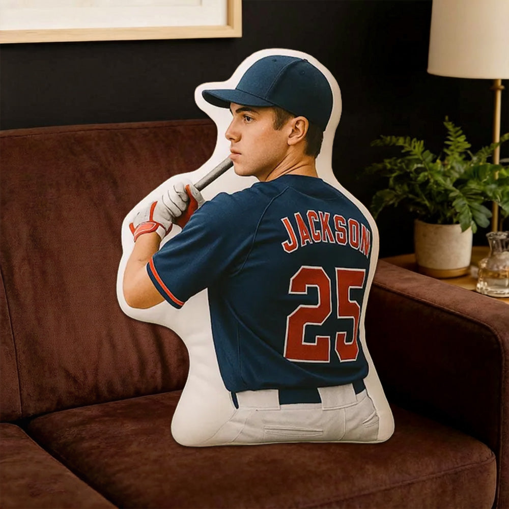 Personalized Baseball Keepsake Pillow with Custom Photo