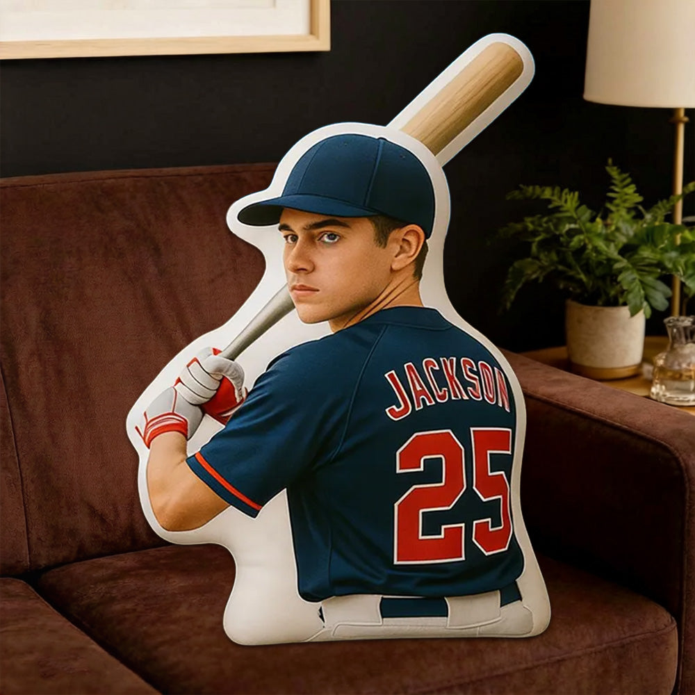 Personalized Baseball Keepsake Pillow with Custom Photo