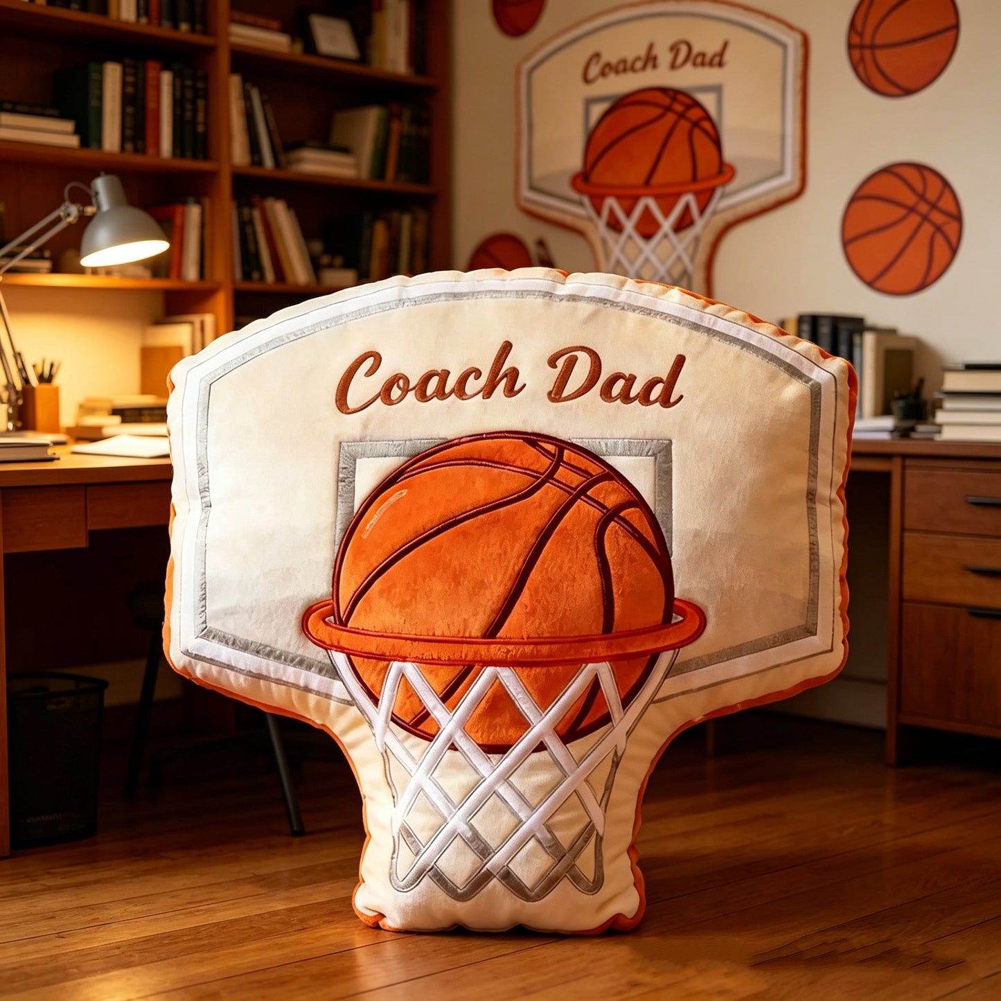 Personalized 3D Printed Basketball Hoop Pillow with Custom Text