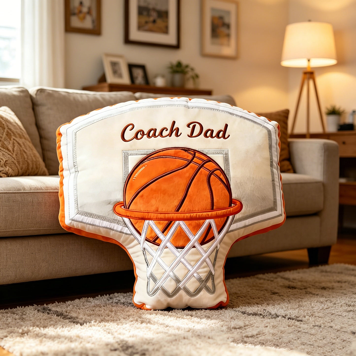Personalized 3D Printed Basketball Hoop Pillow with Custom Text