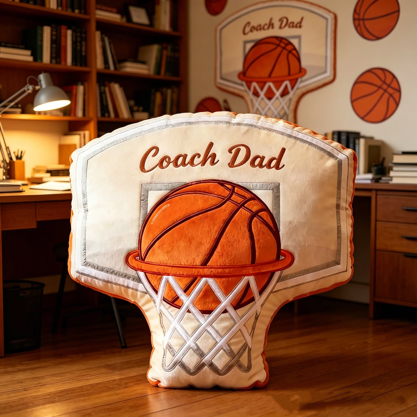 Personalized 3D Printed Basketball Hoop Pillow with Custom Text