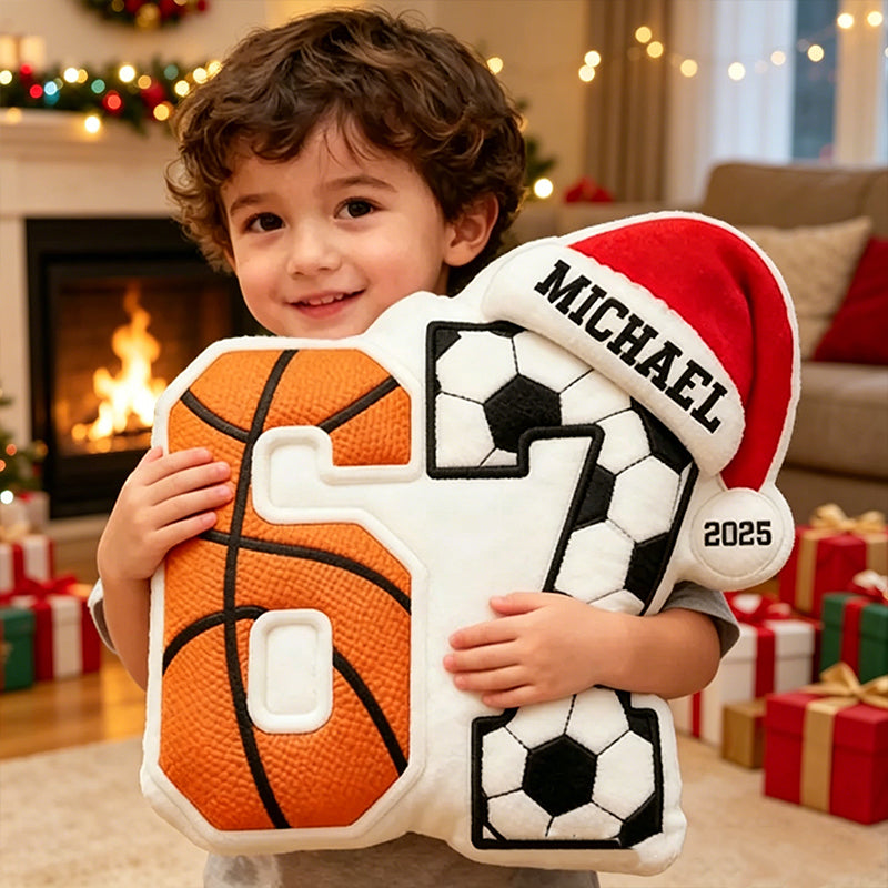 Custom Funny Sports Pillow – Personalized Gift for Basketball and Soccer Lovers