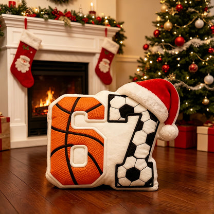 Custom Funny Sports Pillow – Personalized Gift for Basketball and Soccer Lovers