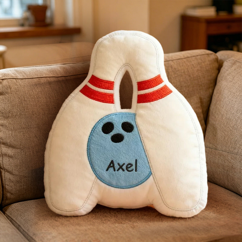 Custom Name Sports-Themed Letter Pillow – Basketball Hoop Design for Kids