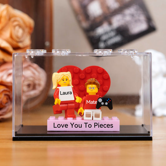 "Love you to piece" Personalized Game Couples Figure with Box For Valentine's Day Gift Ideas