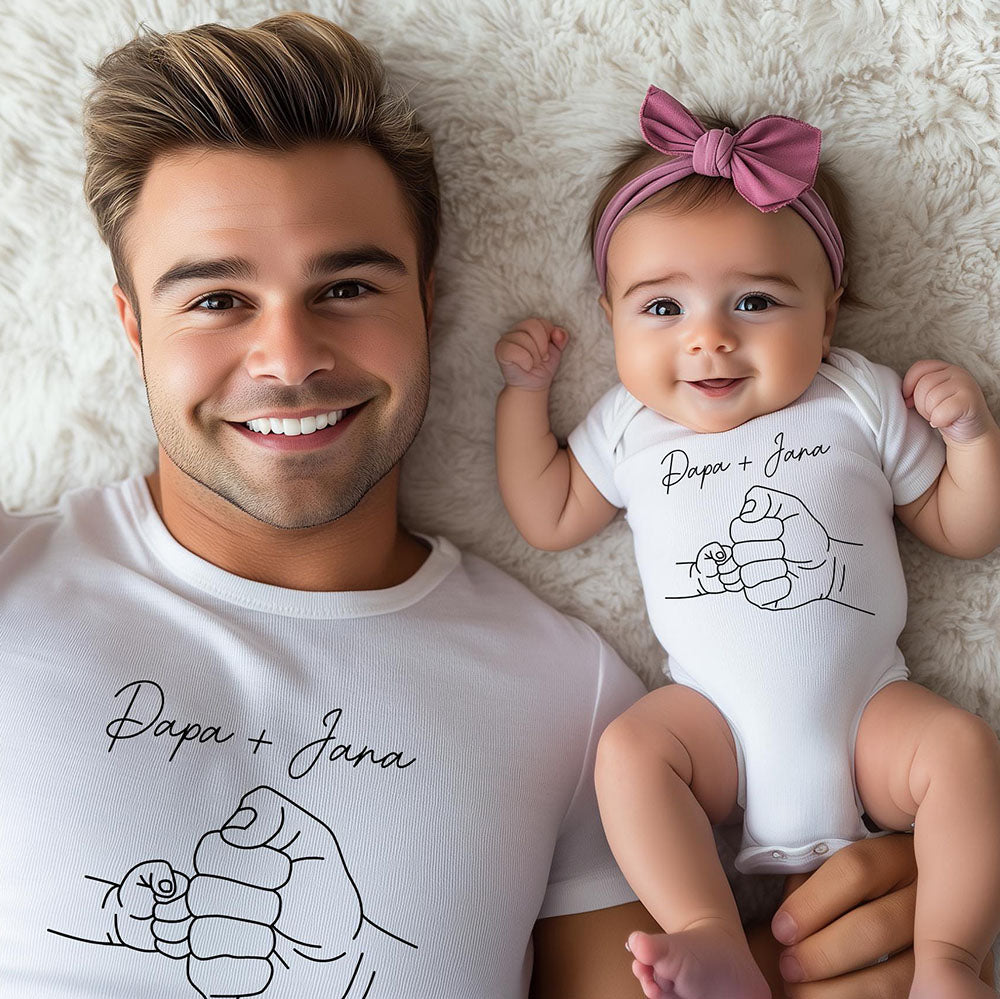 Personalized Father Daughter Matching Shirts Dad and Son Matching Shirts 1st Father’s Day Gift for Dad