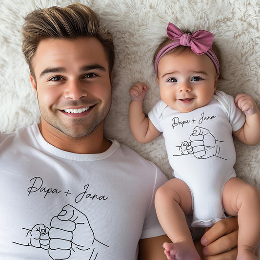 Personalized Father Daughter Matching Shirts Dad and Son Matching Shirts 1st Father’s Day Gift for Dad