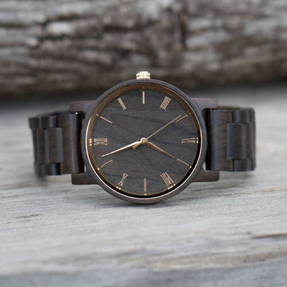 Personalized Adventure Awaits Engraved Wooden Watch for Men Anniversary Gifts for Husband