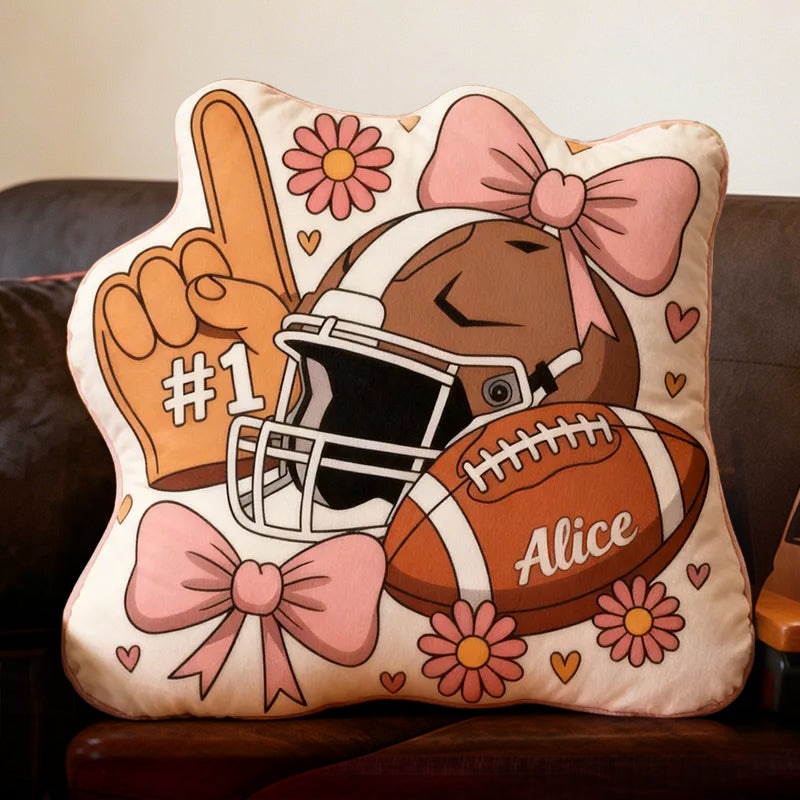 Custom Football Pillow with Personalized Name and Unique Design