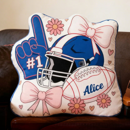 Custom Football Pillow with Personalized Name and Unique Design
