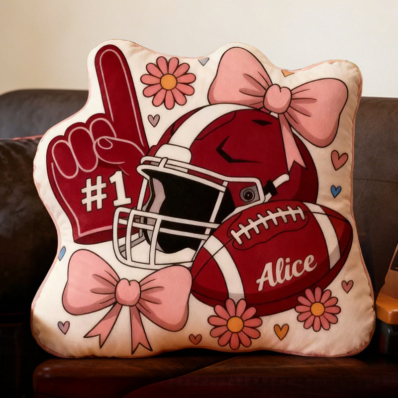 Custom Football Pillow with Personalized Name and Unique Design