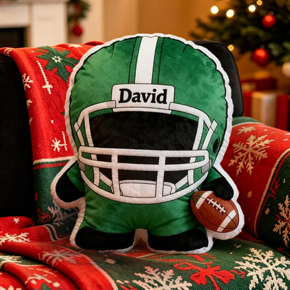 Custom Football Player Pillow – Perfect Personalized Christmas Gift for Kids & Fans