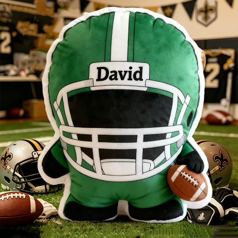 Custom Football Player Pillow – Perfect Personalized Christmas Gift for Kids & Fans