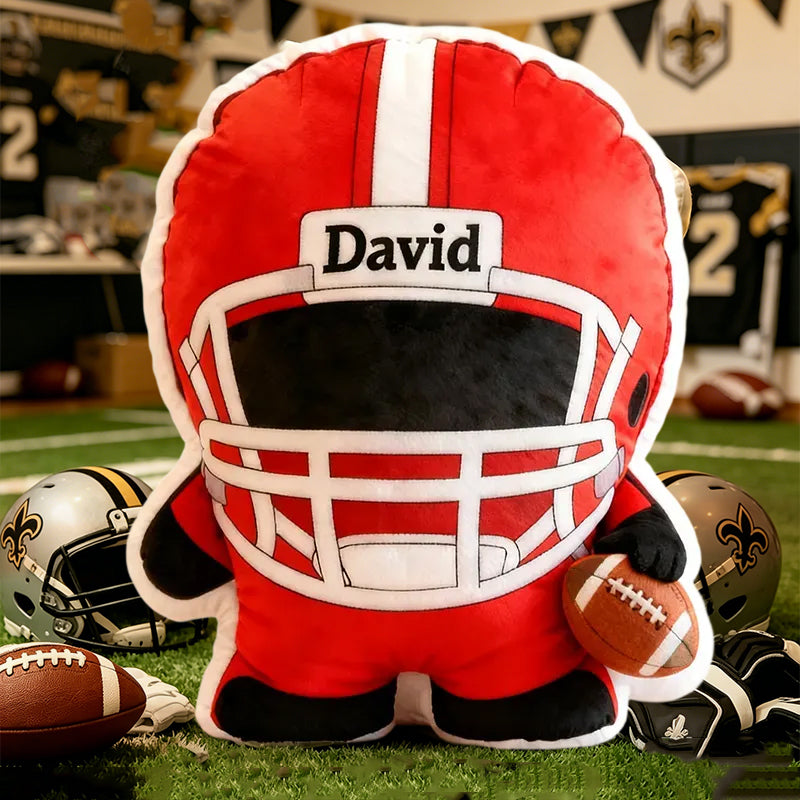 Custom Football Player Pillow – Perfect Personalized Christmas Gift for Kids & Fans