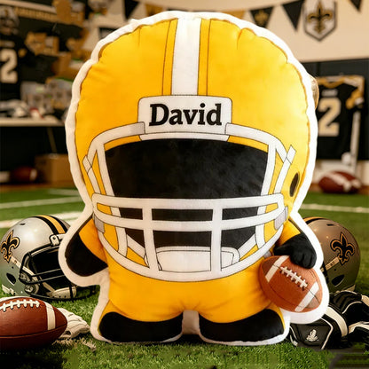 Custom Football Player Pillow – Perfect Personalized Christmas Gift for Kids & Fans