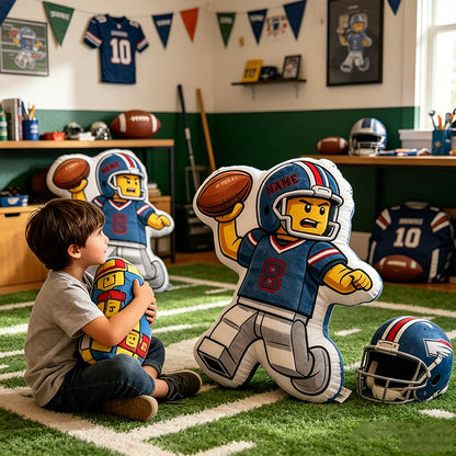 Personalized Football Pillow with Custom Name and Number – Perfect for Kids and Sports Lovers