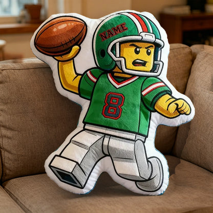 Personalized Football Pillow with Custom Name and Number – Perfect for Kids and Sports Lovers
