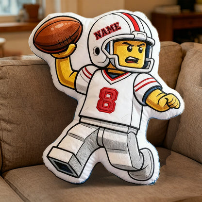Personalized Football Pillow with Custom Name and Number – Perfect for Kids and Sports Lovers