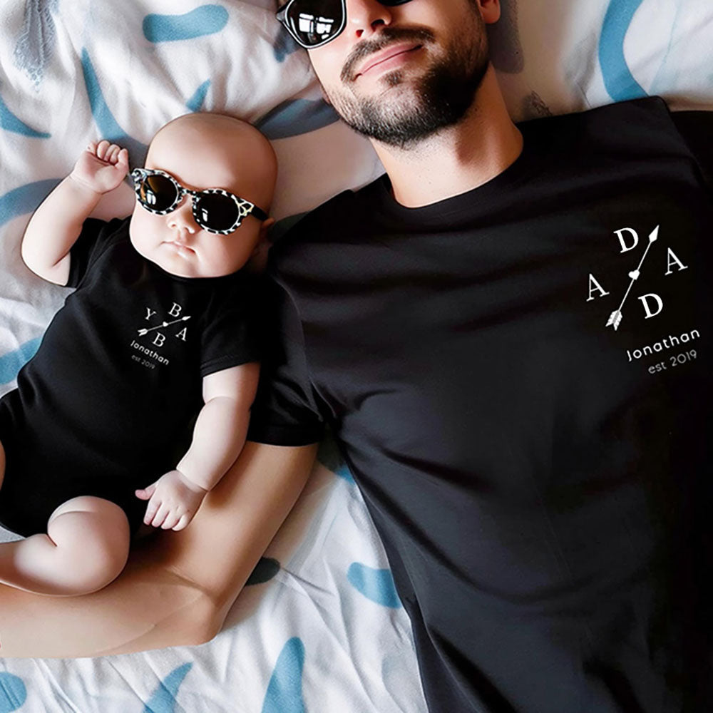 Personalized Father Daughter Matching Shirts Dad and Me Father’s Day Matching Shirts Gift for Dad