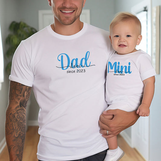 Personalized Dad and Mini Me Bundle Shirts Father’s Day Father Son Matching Shirts Gift for Dad