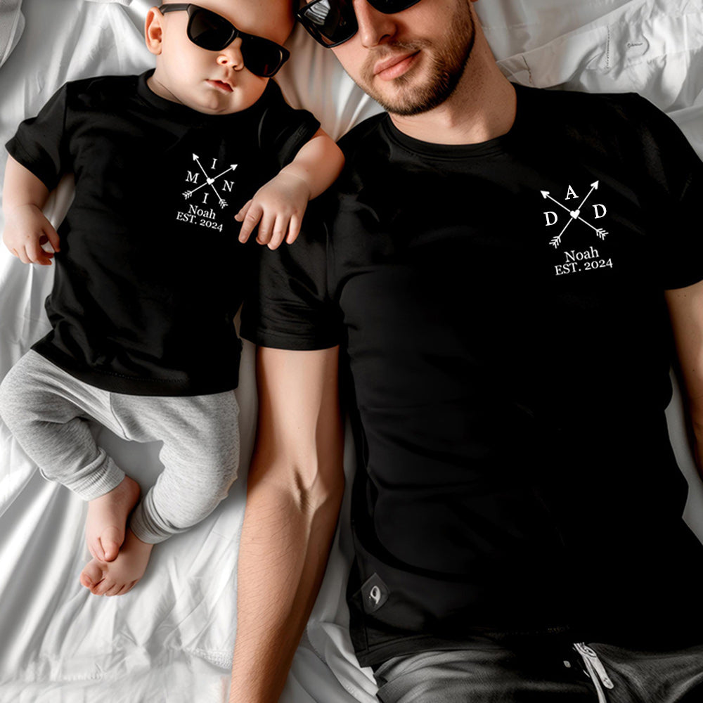 Personalized Dad and Me Father’s Day Matching Shirts Father Son Matching Shirts Gift for Dad