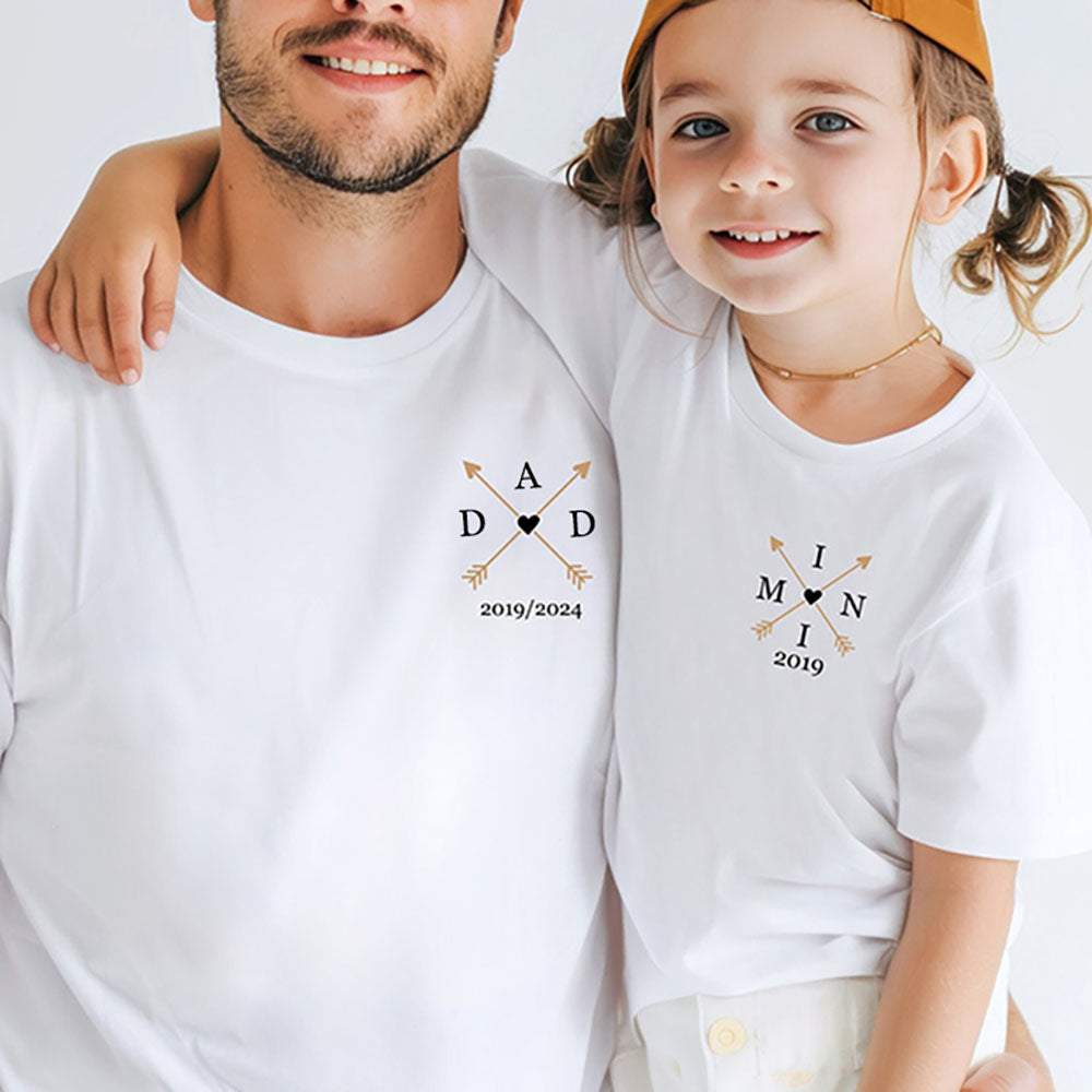 Personalized Father Daughter Matching Shirts Dad and Me Father’s Day Matching Shirts Gift for Dad