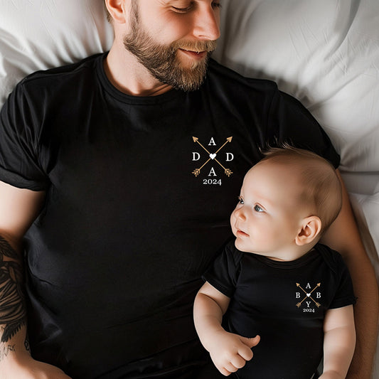 Personalized Father Son Matching Shirts Dad and Me Father’s Day Matching Shirts Gift for Dad